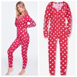 Vs Pink Cozy Holiday Onesie Pajama XS